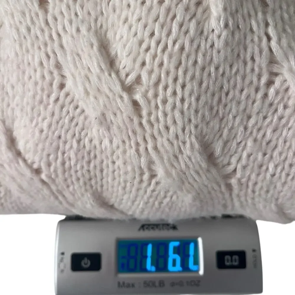 Splendid Soft Cozy Cable Knit Fisherman Sweater Womens Small Ivory Oversized